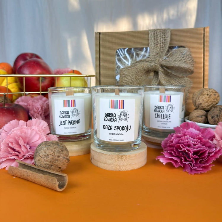 Zestaw prezentowy - 3 świeczki sojowe